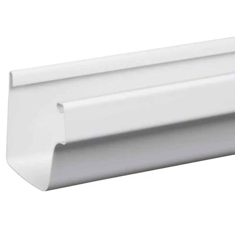 Gutter, K-Style, Vinyl, White, 5-In. X 10-Ft.