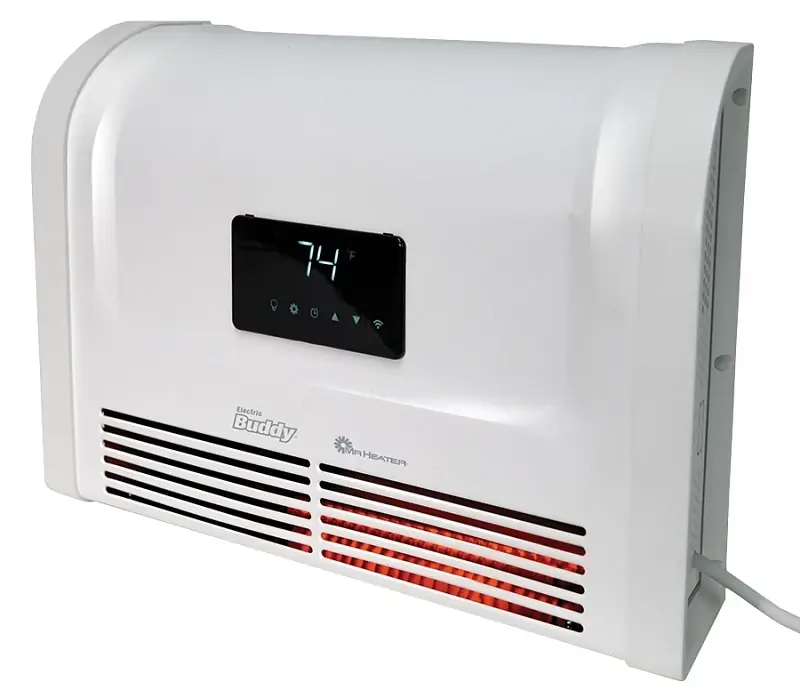 Electric Wall Mount Heater 1500w, 5118 Btu, Adjustable Thermostat