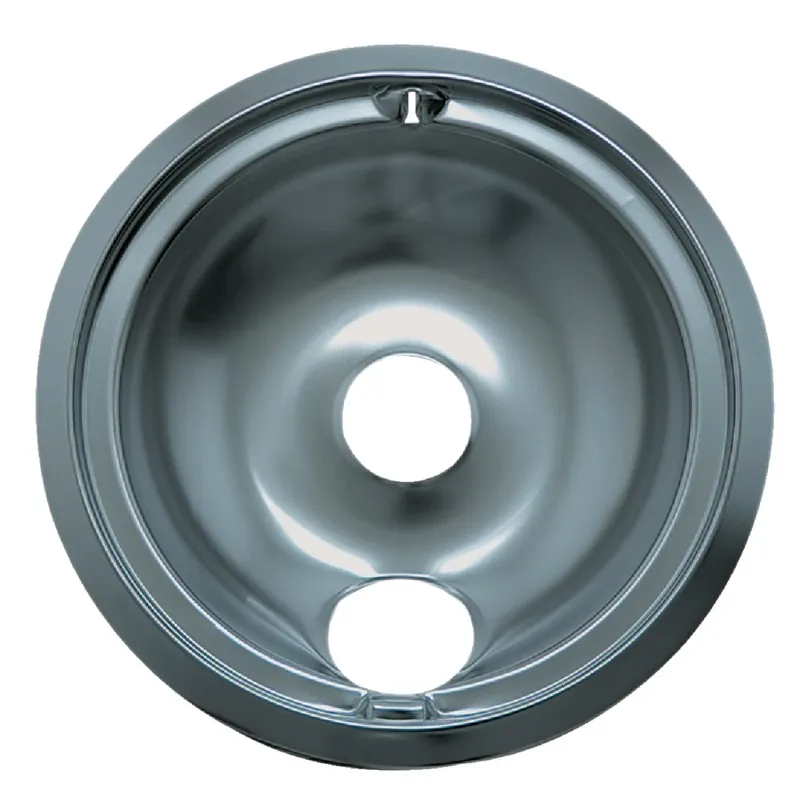 Electric Range Drip Pan, B Series Plug-In Element, Chrome, 8 In.