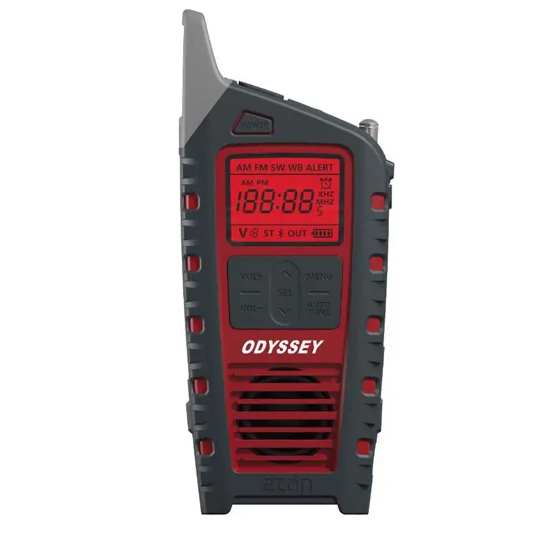 Eton Black/red Digital Alarm Clock With Weather Alert, Battery Operated