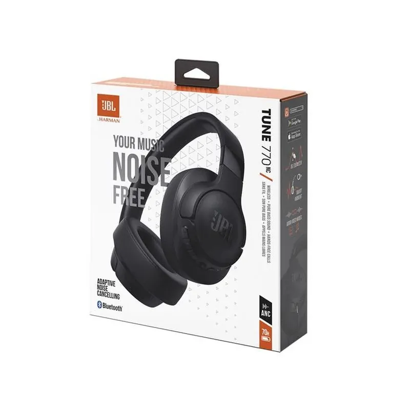 JBL Tune 770NC BT Wireless Over‑Ear Bluetooth Headphones – Foldable, Noise‑Canceling, 40 mm Drivers