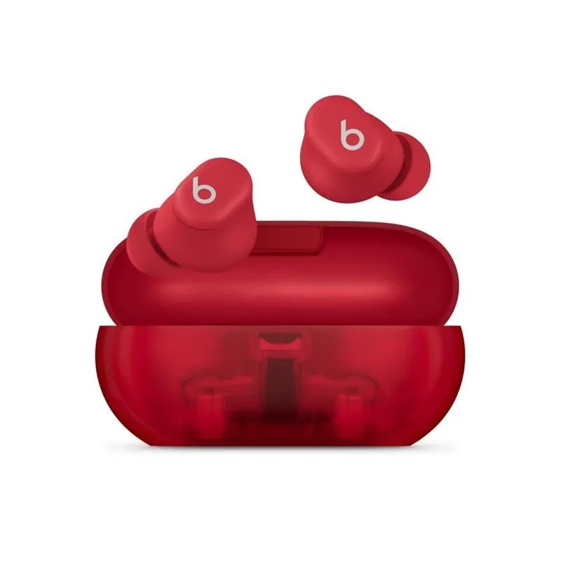 Beats Transparent Red Wireless Bluetooth Earbuds – True‑Fit True‑Wireless Sound