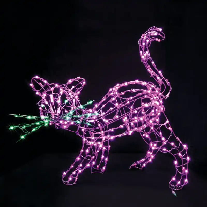 38 In. Lighted Halloween Cat Stake Decoration - Model 4407104u