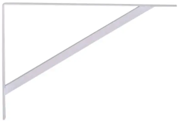 Super Strength 20 X 13 Inch White Shelf Bracket For Heavy Duty Support