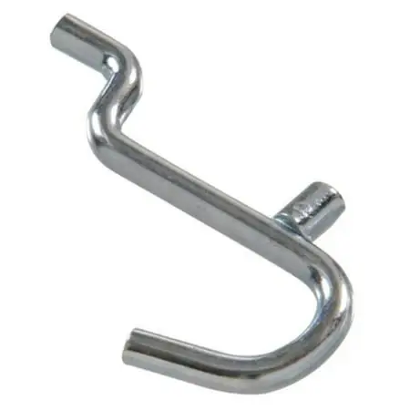 .148" X 1" Zinc Plated Curved Hook And Eye - Model 853044