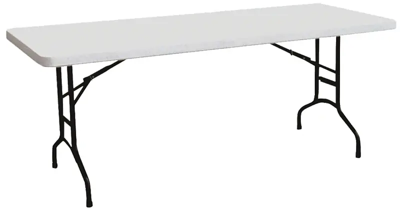 Tbl-040 6 Ft Folding Banquet Table With Steel Frame And Polyethylene Top