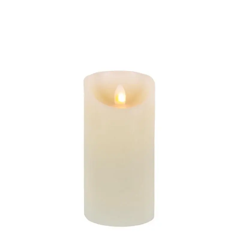 Gerson Bisque Flameless Pillar Candle 6x3 Inch No Scent