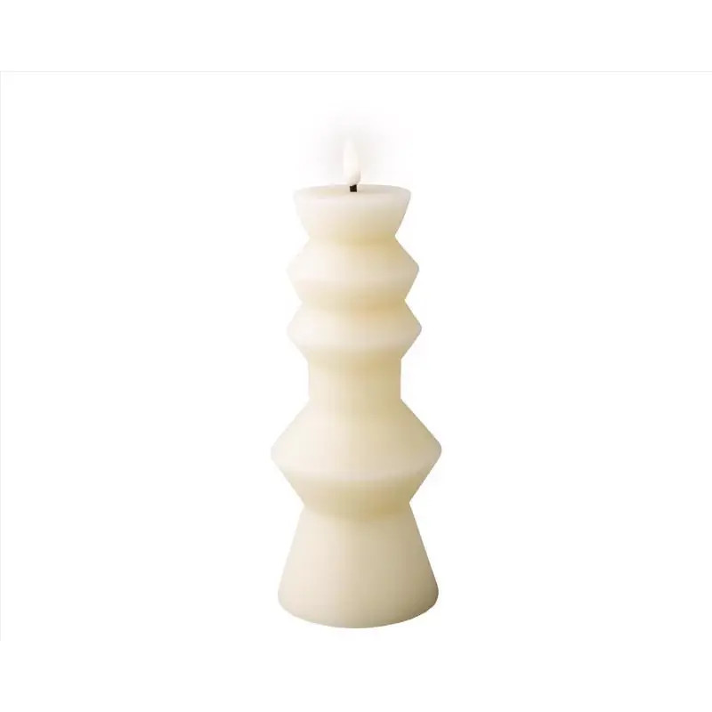 Lumineo Led Beige Wax Candle 9.1 Inch Battery Operated