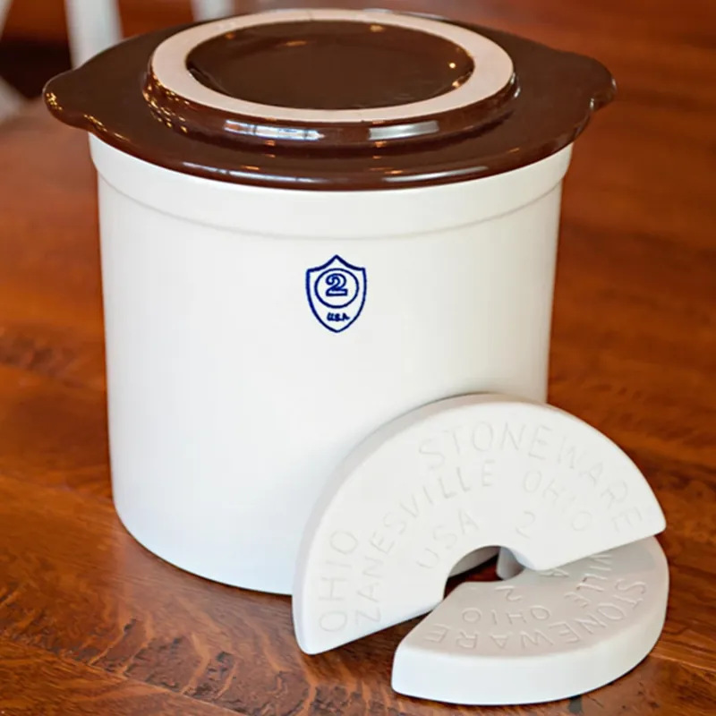 Ohio Stoneware Crock Set 2 Gal 3 Pc