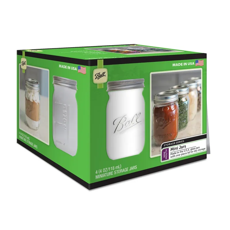 Ball Mini Mouth Storage Jar 4 Oz 4 Pk