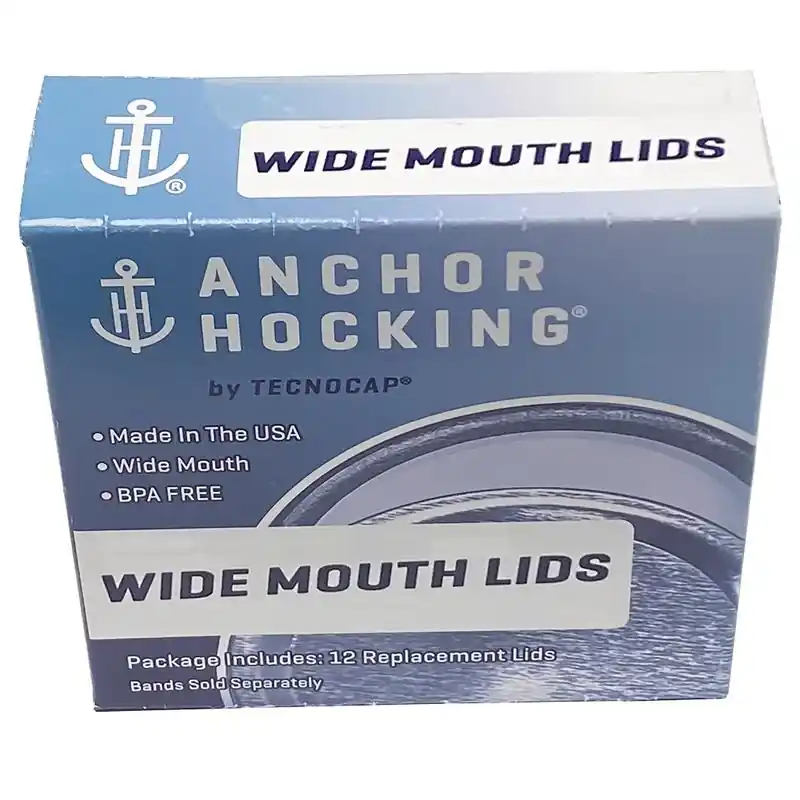 Tecnocap Anchor Hocking Wide Mouth Canning Lid 12 Pk