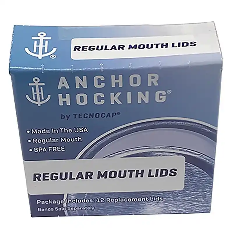Tecnocap Anchor Hocking Regular Mouth Canning Lid 12 Pk