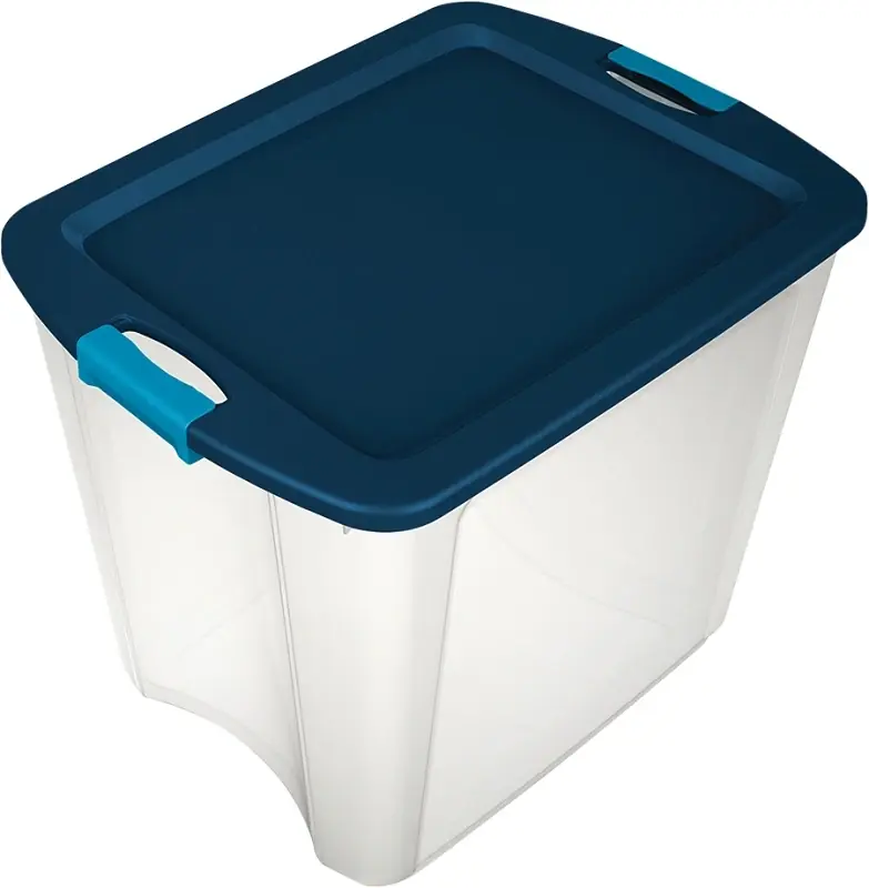 Latch & Carry Tote, Clear Base, 26-Gallons