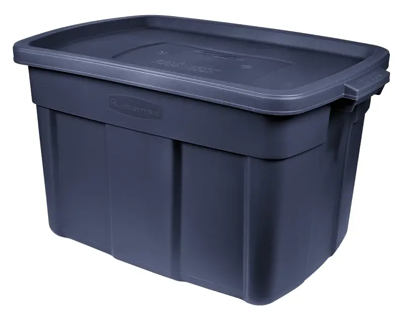 Roughneck Storage Tote, Dark Indigo Metallic, 18-Gallons