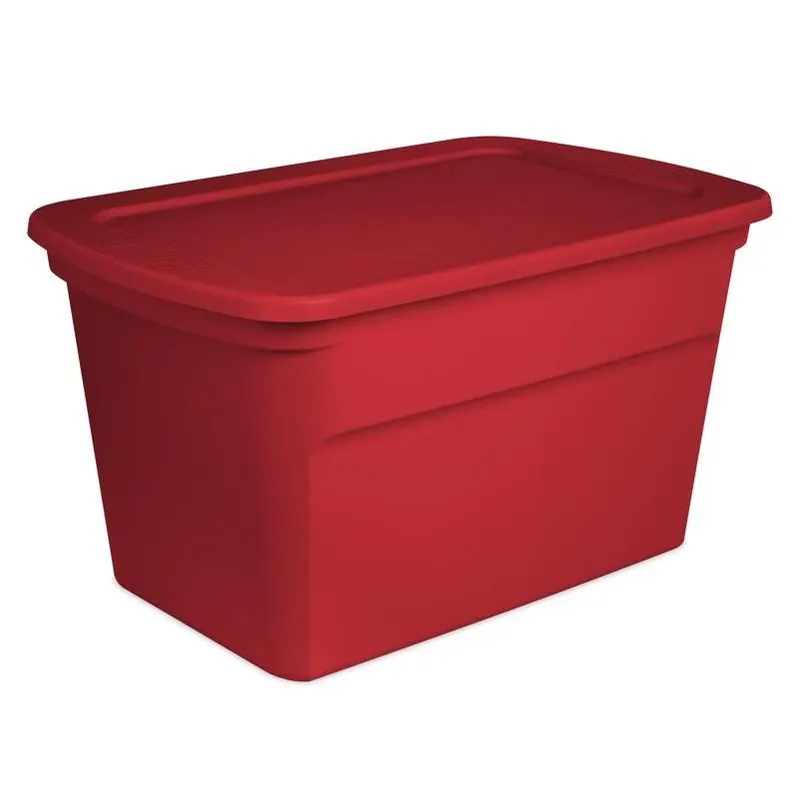 Sterilite 30‑Gallon Red Stackable Storage Tote – Heavy‑Duty Polypropylene Bin