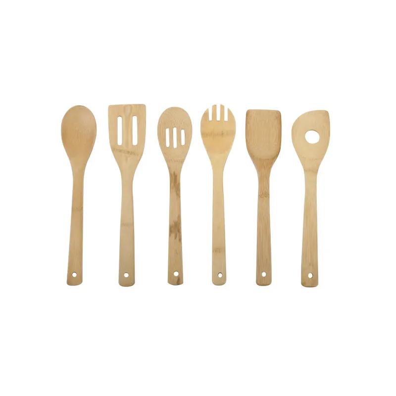 Natural Bamboo Utensil Set 15.35" L X 4.37" W X 2.48" H