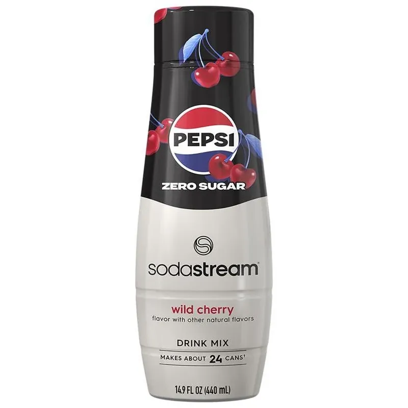 Pepsi Zero Sugar Cherry Soda Mix – 440 ml Bottle For SodaStream