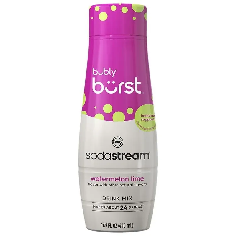 SodaStream Bubly Burst Watermelon Soda Mix – 440 ml Bottle (1 Pack)