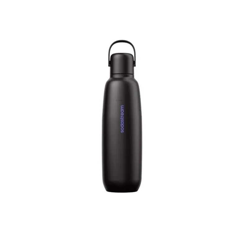 SodaStream Fizz & Go 30.4 oz Black Carbonator Bottle – Portable Reusable Soda Maker Container