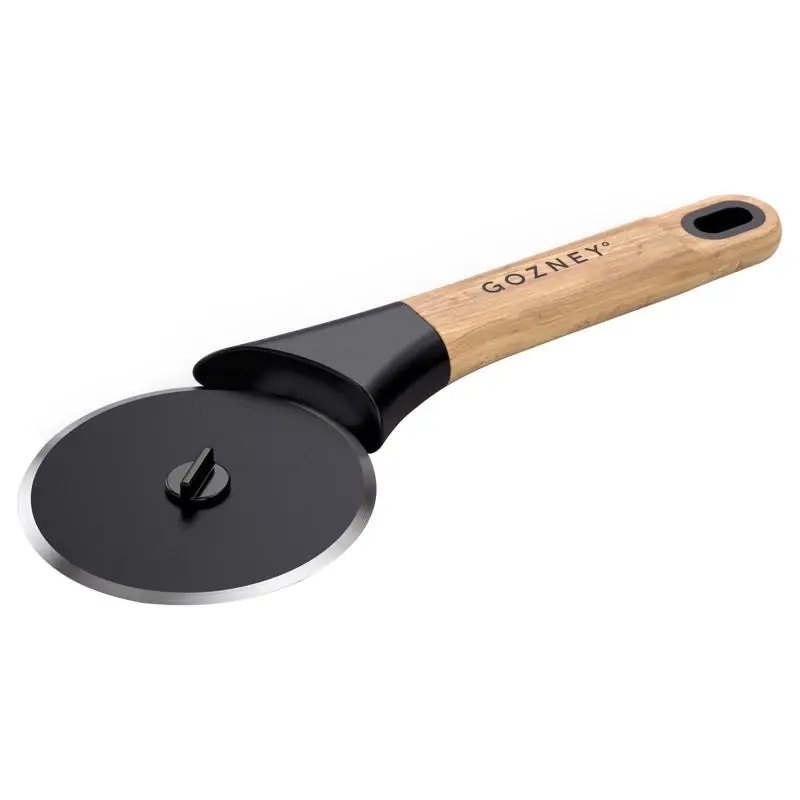 Gozney Stainless Steel Pizza Cutter With Wood Handle, Black/brown, 9 Inch