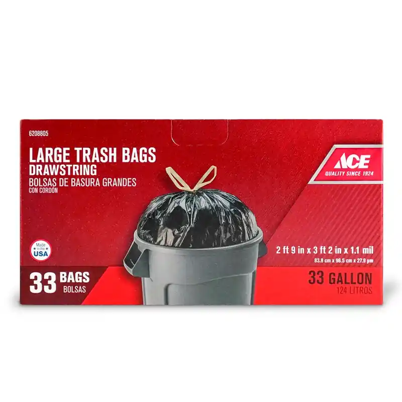 Ace 33 Gal. Trash Bags Drawstring 33 Pk