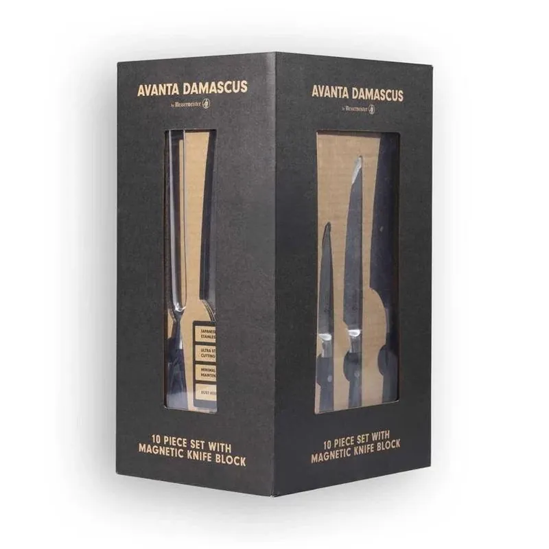 Messermeister Avanta Damascus 10‑Piece Block Knife Set
