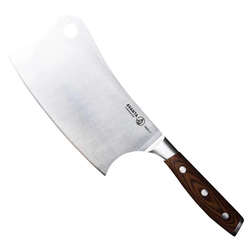 Avanta 7 Inch Steel Butcher Cleaver With Wood Handle