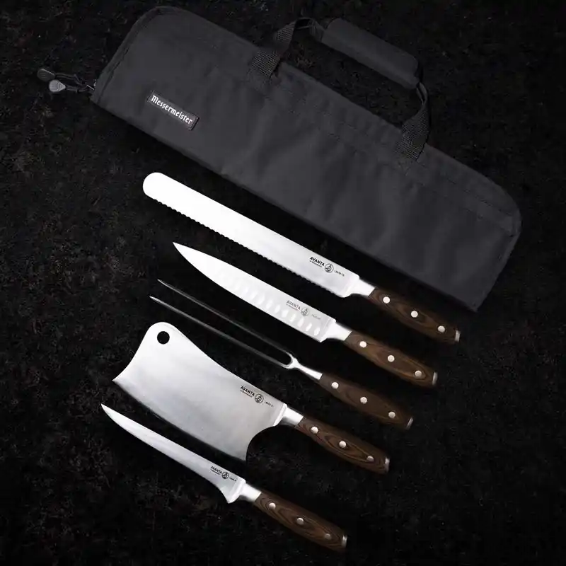 Avanta Stainless Steel Cook‘s Knife Set 6 Pieces With Wooden Handles