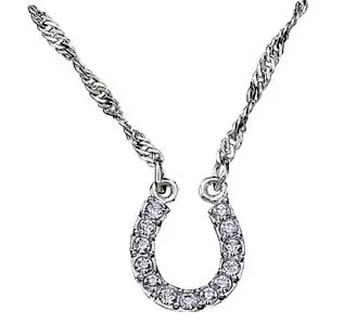 Montana Silversmiths Women‘s Crystal Clear Lucky Horseshoe Necklace Model Nc62