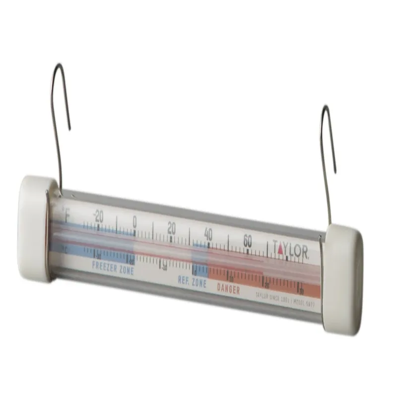 Refrigerator/Freezer Thermometer, Plastic, With Hanging Hooks