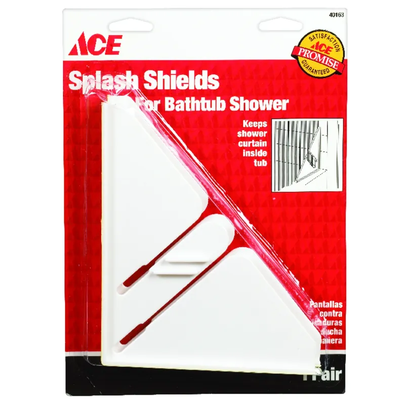 White Plastic Splash Guard For Shower Curtain - Model 067536