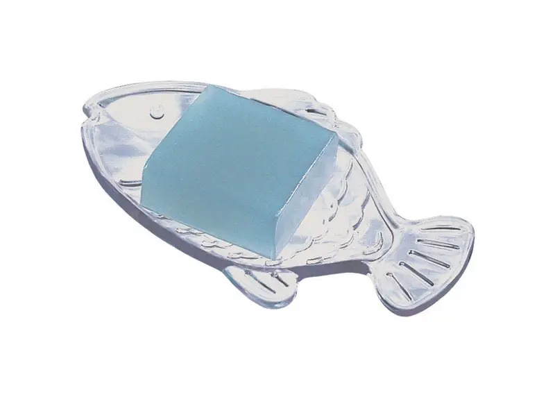 Clear Vinyl Fish-shaped Bar Soap Saver 7.35 In. X 3.45 In. X 0.7 In.