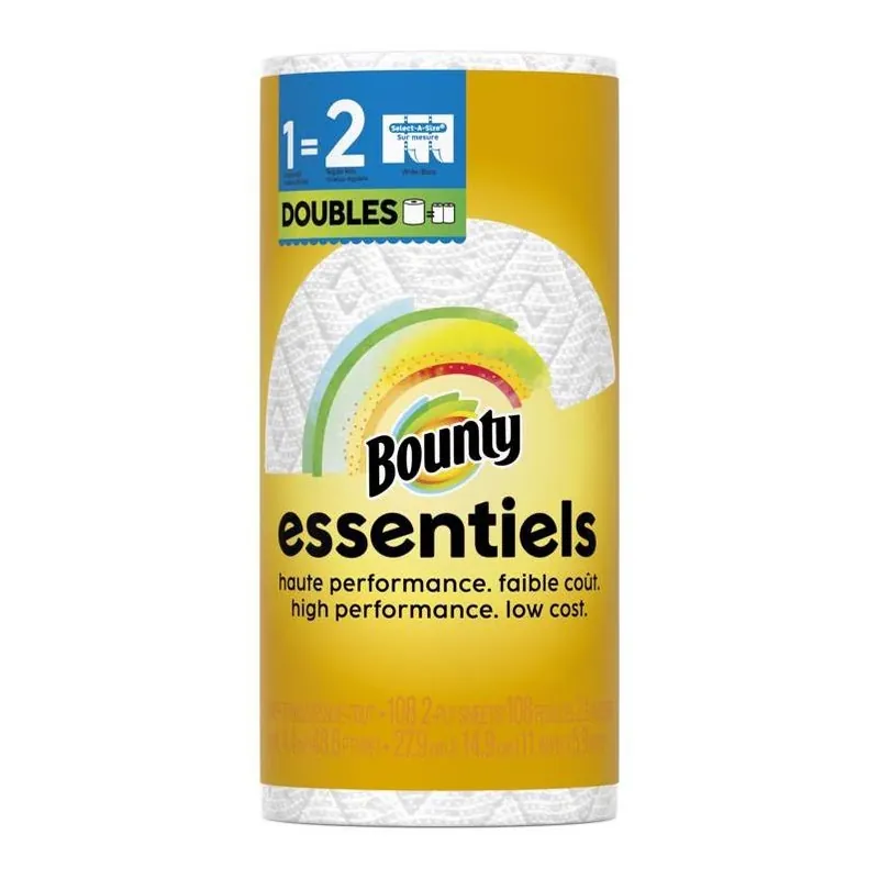 Bounty Essentials Select‑A‑Size 2‑Ply Paper Towels – 11" × 5.9" Sheets For Home Use