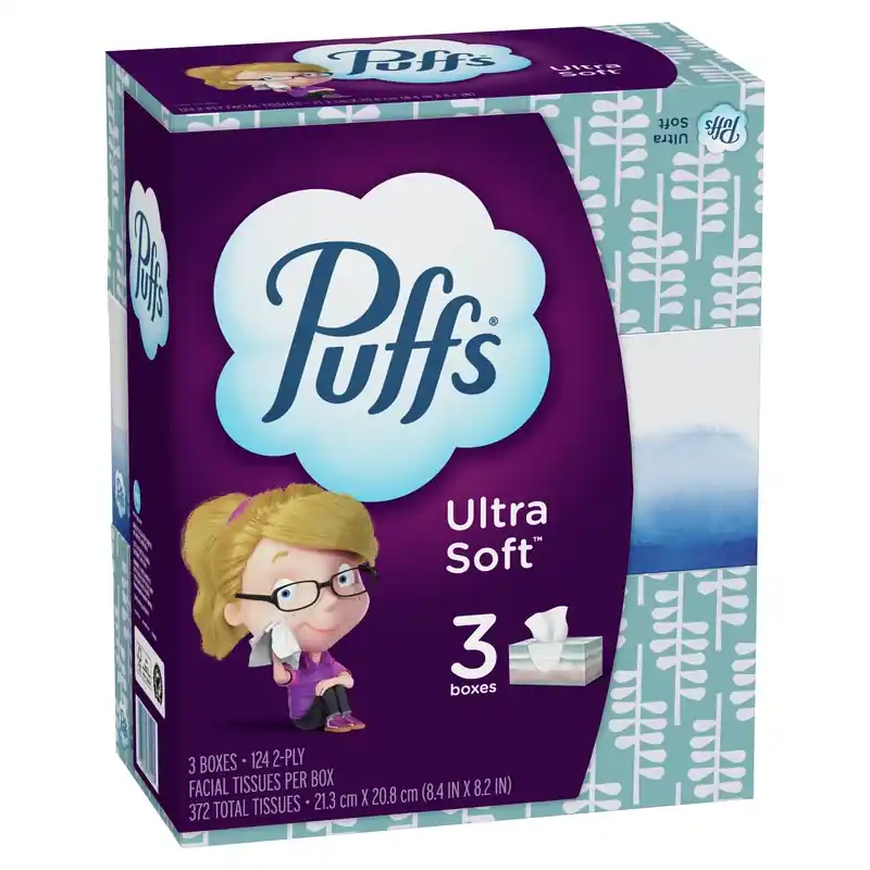 Puffs Ultra Soft 124 Ct Facial Tissue