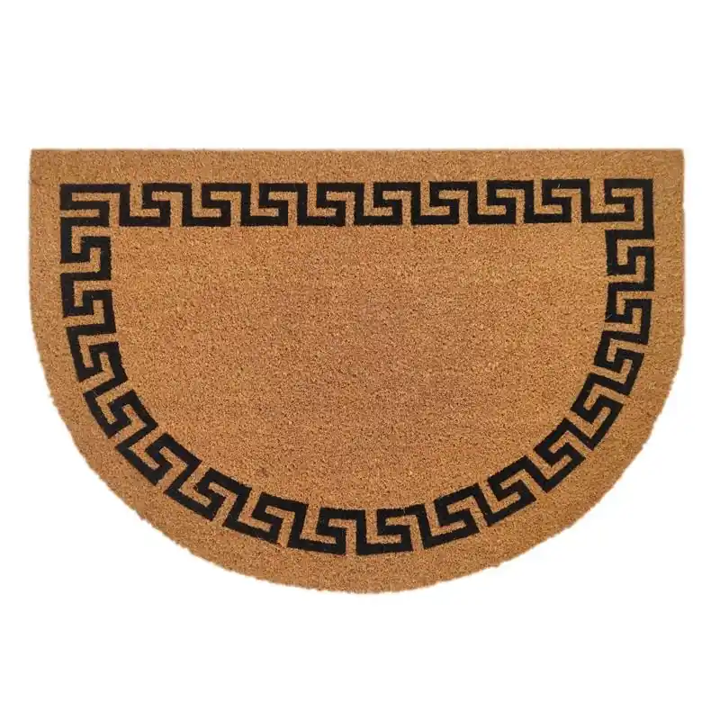 24 In. W X 36 In. L Black/brown Greek Key Coir Door Mat