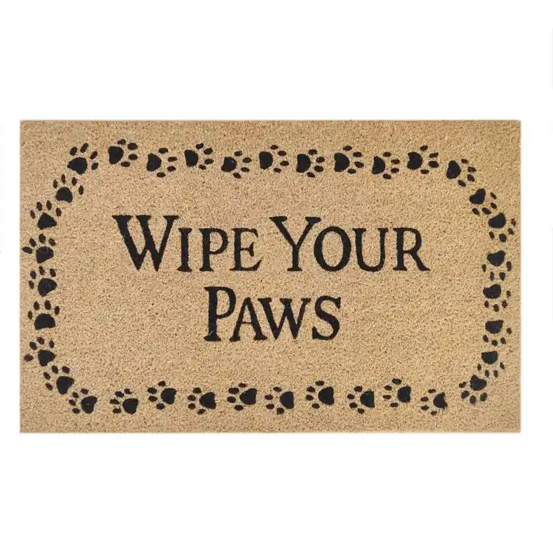 18 In. W X 30 In. L Black/brown Wipe Your Paws Coir Door Mat