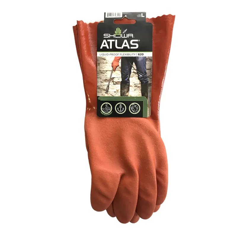 Unisex Indoor/outdoor Chemical Gloves Orange Large 1 Pair