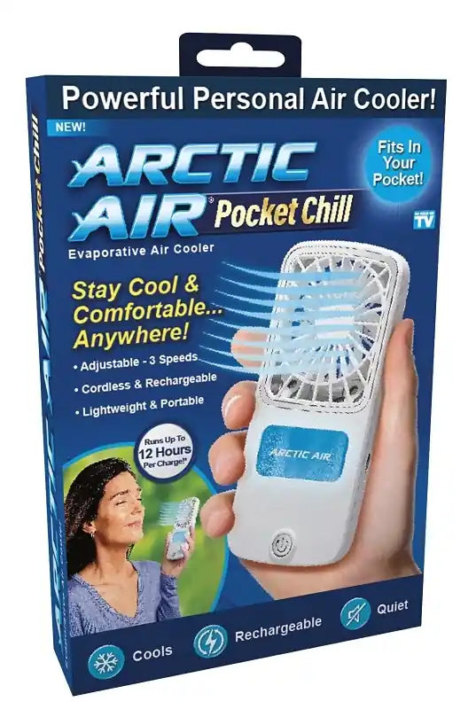 Pocket Chill Evaporative Powerful Personal Air Cooler, 3 Speeds, As Seen On TV