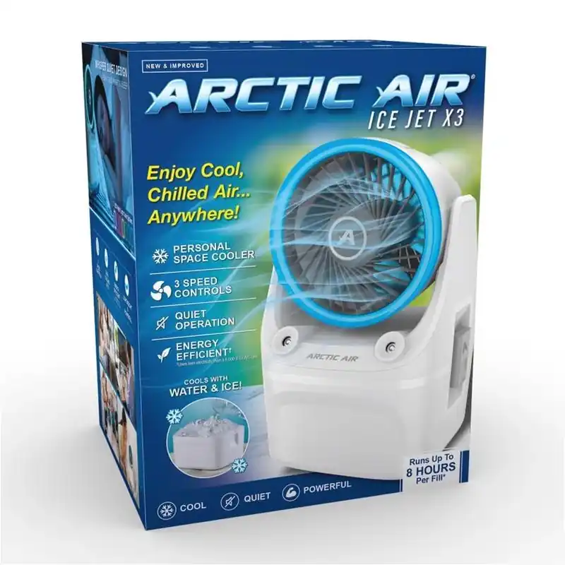 Arctic Air Ice Jet X3 Portable Air Conditioner & Cooler – 3‑Speed, 150 sq ft Coverage