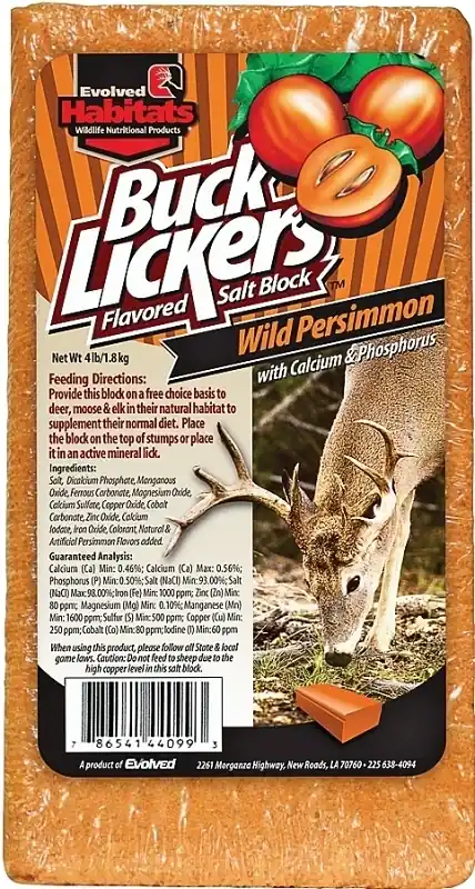 Buck Lickers Evo44099 Mineral Block, 4 Lb, Wild Persimmon Flavor