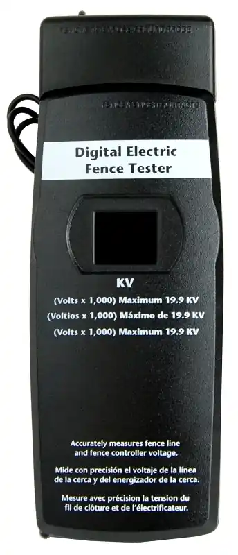 Deft Digital Electric Fence Tester, 9900 Volt, Durable Abs Construction, Black