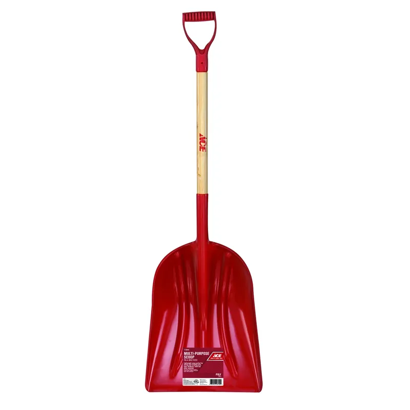 Red Poly Grain Scoop 14-1/4 In. W X 46 In. L For Granulated Materials