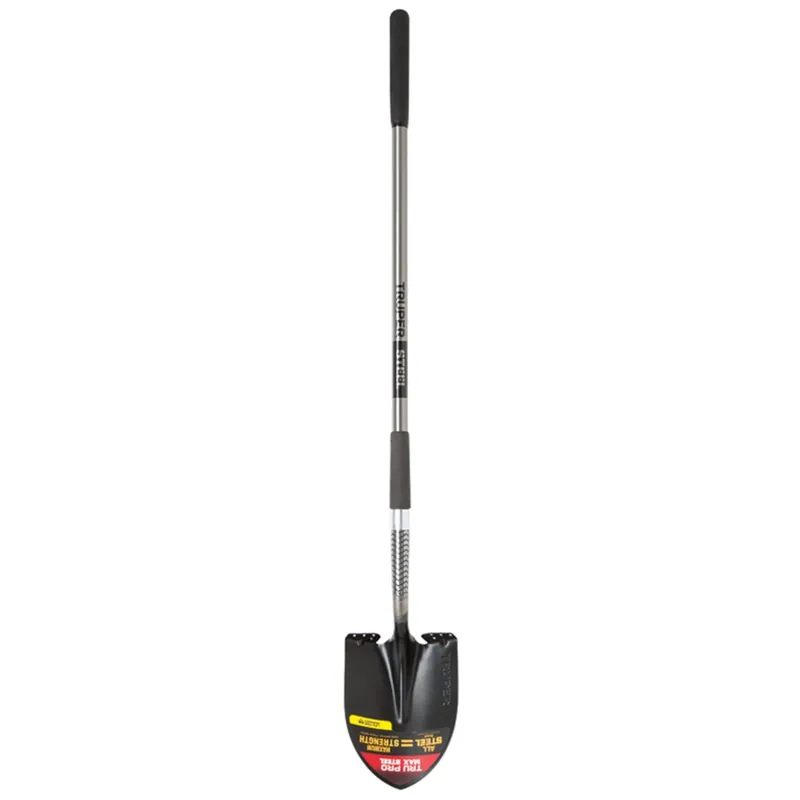 Tru Pro Max Steel 58 In. Long Handle Round Point Shovel With Steel Blade