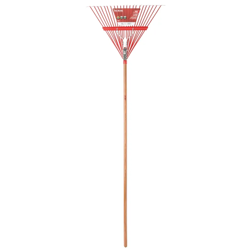 64.5 In. Steel Rake With 22 Tines And Wood Handle