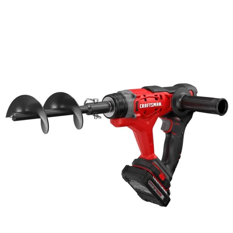 Craftsman V20 13.97‑in Steel Battery‑Operated Auger – Compact Cordless Earth Drill