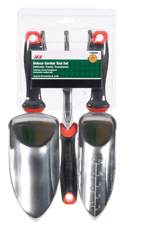 Aluminum Garden Tool Set With Comfort Grip And Chrome Finish