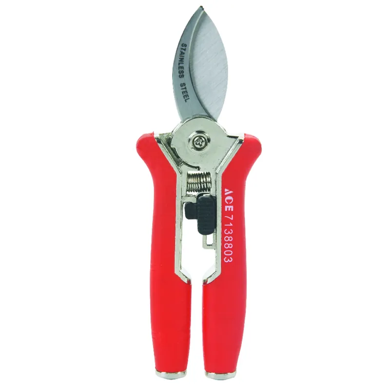 6 In. Stainless Steel Bypass Pruners With Non-slip Grip And Heat Treated Blade
