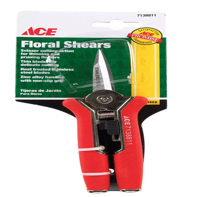 6 In. Stainless Steel Needle Nose Floral Shear With Non-slip Grip