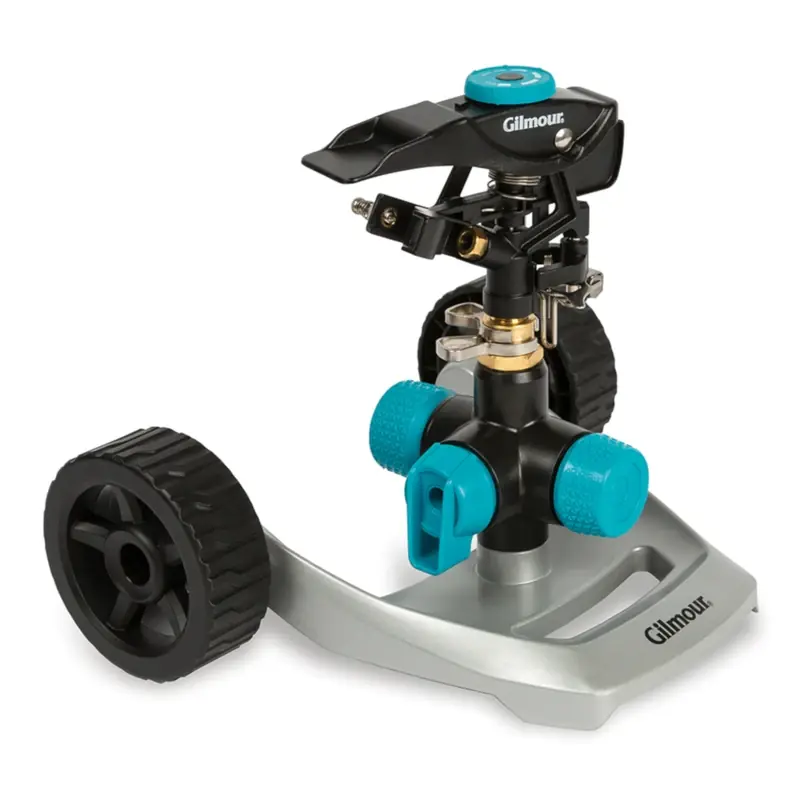 Gilmour Plastic Wheeled Base Impact Sprinkler 5800 Sq Ft 1 Pk