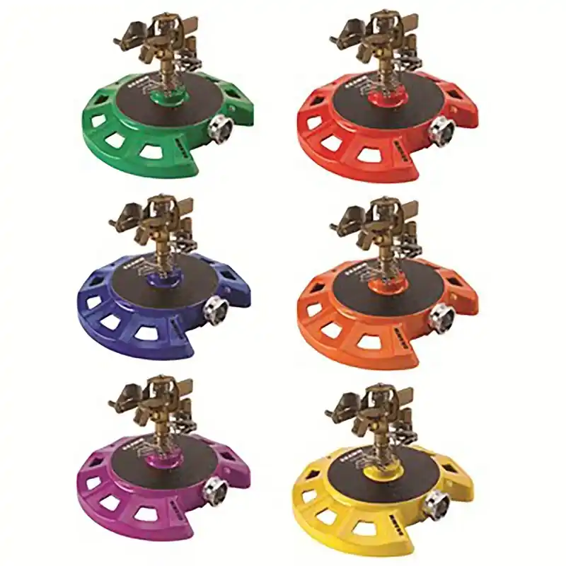 Colorstorm Metal Ring Base Impulse Sprinkler 5281 Sq Ft Adjustable Spray 6 Pc